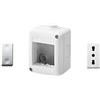 GEWISS - DY01005 Contenitore per apparecchi 27 Combi protetto 2 Posti grigio RAL 7035 IP40 con Nr. 1 Presa Bivalente bianca, Nr. 1 Interruttore bianco