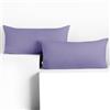 DecoKing Set di 2 federe 40 x 120 * 2 cm, jersey 100% cotone pettinato, chiusura a cerniera Lavanda Amber