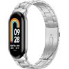 GIOPUEY Cinturini Compatibile con Xiaomi Band 10/9/8, Acciaio Inossidabile Cinturino [Resistente all'Usura] - Silver