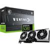 MSI NVIDIA GeForce RTX 5080 16G VENTUS 3X OC PLUS GDDR7 256bit, scheda video con frequenza di boost fino a 2655 MHz, PCIe Gen 5, DLSS 4, 3 porte DP 2.1, 1 porta HDMI 2.1, SFF (Small Form Factor)