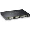 ZYXEL Nebula Switch gestito Poe+ di Layer 2, 44 Porte Gigabit Ethernet con Budget da 375 W e 4 Porte Gigabit Combo + 2 SFP e modalità Ibrida su Cloud [GS2220-50HP]
