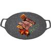 Cyrank Griglia Per Barbecue Coreana Griglia Antiaderente,Piastra Per Barbecue Rotonda,Padella Per Griglia Antiaderente,Padella Per Griglia Rotonda Antiaderente Per Barbecue Coreano(Gas da 36 cm)