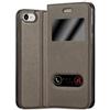 Cadorabo Custodia Libro per Apple iPhone 7 / 7S / 8 / SE 2020 in BRUNO PIETRA - con Funzione Stand e Chiusura Magnetica - Portafoglio Cover Case Wallet Book Etui Protezione