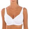 Playtex Reggiseno con Ferretto Criss Cross Cotone Bio Donna x1, Bianco, 44/8E