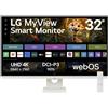 LG LG 32SR73U-W Monitor PC 80 cm (31.5) 3840 x 2160 Pixel 4K Ultra HD LCD Bianco 32SR73U-W.AEU