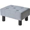 YMYNY Poggiapiedi Ottomano, Sgabello Rettangolare Con Gambe In legno Per Sedia, Soggiorno, Divano, Ingresso, Camera Da Letto 40 × 30.5 × 22.5CM Blu Grigio HBD039L