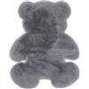 KRIPINC Tappeto Orso Animali di Pelle di Pecora, Tappeto Orsetto Peloso Pelo Lungo per Soggiorno, Camera da Letto, Cameretta Bambino (Grigio, 75x105cm)