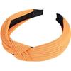 Blausky 1 cerchietto per capelli da donna, nodo annodato, vintage, ampio tessuto retrò, antiscivolo, alla moda, per donne, arancione fluorescente