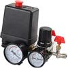 ORAZIO Interruttore di Controllo della Pressione del Compressore d'Aria G1/4 220V 4 Porte Regolatore di Controllo della Valvola di Sicurezza del Collettore con Doppio Manometro