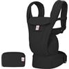 Ergobaby Omni Deluxe All-in-One Marsupio per neonati fino a 20 kg, ergonomico 4 posizioni in cotone, sistema da viaggio, nero onice