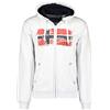 Geographical Norway GEO NORWAY Gayto Men Felpa con Cappuccio, Bianco, XL Uomo