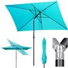 Sekey Parasole in Alluminio Rettangolare 200x300 cm per Balcone, Giardino & Terrazza - Protezione UV 50+ con Ventilazione, Materiale Riciclato (Certificato GRS)