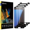 AKABEILA Vetro Temperato Samsung S7 Edge, AKABEILA Compatibile per Galaxy S7 Edge Pellicola Protettiva [3 Pezzi] [Curvo Copertura Totale] HD Anti Graffio Pellicola Anti-bolla [Durezza 9H] Proteggi Schermo,Nero