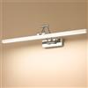 Pasoar LED lampada a specchio per bagno 60 cm, lampade a specchio rotanti per bagno IP44, luce a specchio per bagno 18W 1440 LM, luci a LED per specchio per bagno, bianco neutro 4000K, cromo