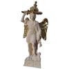 Eurofusioni San Michele Arcangelo Piccola Statua - Figura Bianca con Corona, Spada e Ali Dorate dipinte a Mano - Statuetta h 10 cm