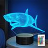 Anywin Lampada Illusione 3D Squalo per Bambini, Luce Notturna LED Squalo con Timer Regolabile in Luminosità Telecomando a 16 Colori per Ragazzi Ragazze Bambini Regalo di Compleanno di Vacanza