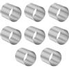 Cabilock 8 mini anelli da dessert in acciaio inox, rotondi, per biscotti, Natale, matrimoni, feste, torte