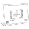 Puntofotoidee Cornice in Plexiglass da Tavolo - Porta Menu Trasparente - Portafoto da Tavolo - Espositore Pubblicitario - Espositore per Brochure, Depliant, Volantini (Trasparente, 21X29,7 cm (A4) Orizzontale)