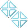 JXPXJMY 2 Pezzi Set di Sottopentole in Silicone con Telaio Pieghevole in Acciaio Inox, Cuscinetti Isolanti Termoresistenti per Pentole Tazze Piatti e Ciotole (Blu Chiaro)