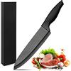 Ballery Coltelli Ceramica Nero, Coltelli Ceramica Professionali con Manici Ergonomici Coltello Santoku da 7 Pollici Affilato e Leggero Ideale per Cucina Domestica e il Ristorante