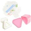 ChasBete Set di stampi per riso fai da te, 2 stampi Onigiri + 100 involucri monouso e Nastri sigillanti Onigiri