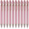 Cobee Penna a Sfera 2 in 1 Con Punta Stilo in Oro Rosa - 10 Pezzi, 1,0 mm, Retrattile, Inchiostro Nero, Metallo, Punta Media, Touch Screen - Articoli da Regalo