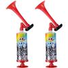 SKIKHN Tromba da Stadio, 2 Pezzi Trombetta da Stadio Forte,Corno da Stadio,Handheld Fanfare Air Horn Estremamente Forte,Tromba ad Aria Compressa per Feste,Partite di Calcio,Eventi Sportivi Rosso