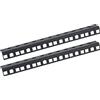 HMF 66806-02 Guida rack per armadio server | 2 pezzi | 10 pollici | 6 U | Nero