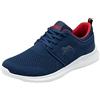 Lonsdale Steelton Road - Scarpe da Corsa da Uomo, Blu (Blu Navy, Rosso e Bianco.), 40 2/3 EU
