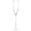DRW Vaso da pavimento con piede in vetro trasparente 23 x 23 x 100 cm