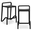 REDÒKASA Sgabello in polipropilene EOLO con poggiapiedi H65, MADE IN ITALY, idrorepellente, resistenza ai raggi UV, design moderno, ideale per sala da pranzo, cucina, bar, ristoranti o giardino (2, Ghisa)