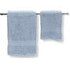 LARA MORADA - Set Asciugamani Bagno Viso E Bidet, 1+1 in Spugna, Tinta Unita, 1 Asciugamano Viso + 1 Asciugamano Ospite, in Morbida Spugna IDROFILA, 100% Cotone 100%, Celeste