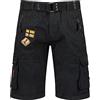 Geographical Norway Paintball Men Pantaloncini Bermuda, Nero, 3XL Uomo