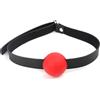 Kutocesy Gag Ball in Peluche in Pelle Regolabile Ballgag Giocattoli Sessuali BDSM Bavaglio in Bocca per Donne Coppie SM Giochi Sessuali (Black)