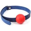 Kutocesy Gag Ball in Peluche in Pelle Regolabile Ballgag Giocattoli Sessuali BDSM Bavaglio in Bocca per Donne Coppie SM Giochi Sessuali (Blue)