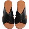 MGGMOKAY Ciabatte Donna Estive Sandali Sughero Plantare Moda Sandali Antiscivolo Gomma Suole Pantofole Nero,38