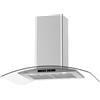 Corbero Cappa isola, 90 cm, portata 1000 m3/h, Inox, 3 velocità, filtro alluminio 3 strati, filtro carbone, efficienza energetica A++