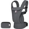 Ergobaby Omni Deluxe - Marsupio per neonati fino a 20 kg, ergonomico a 4 posizioni in rete, sistema da viaggio, grigio grafite