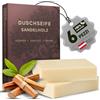 larum sports bagnoschiuma solido sandolo, sapone solido corpo i capelli, docciaschiuma uomo, 100% ingredienti naturali, 6x 85g