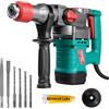 HYCHIKA BETTER TOOLS FOR BETTER LIFE HYCHIKA Trapano a Percussione con Frizione di Sicurezza, Martello Demolitore con Cavo AC, Martello Perforatore per Calcestruzzo, Trapano Tassellatore SDS-Plus