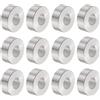 QUARKZMAN 12pz Distanziatore Alluminio 8.5mm Foro x 20mm OD x 8mm Lunghezza Boccola per Vite Finitura Semplice Distanziatore Metallo Rotondo per Viti Bulloni e Barre M8