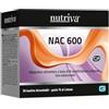 NUTRIVA NAC 600, Integratore Alimentare per Raffreddore, Muco, Naso Chiuso, con N-acetilcisteina, Acerola, Vitamina C, Antiossidante e Fluidificante, 20 Bustine, Gusto The al Limone