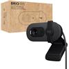 Logitech Brio 105 webcam professionale Full HD 1080p con correzione automatica illuminazione, USB-A, copriobiettivo, configurazione facile, compatibile con Windows, macOS, ChromeOS - Grafite