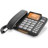 Gigaset DL580 - Telefono a Filo - Ampio Display e Tasti Ergonomici - 99 Contatti - Visualizzazione Chiamata Tramite LED, Nero [Versione Italiana]