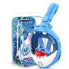Dancial Maschera da snorkeling per bambini, 180° HD, anti-appannamento e anti-perdita, maschera integrale per bambini, maschera subacquea, maschera subacquea, set per bambini 4-12 anni