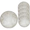 Van Well Piatto Pizza Italiana Creta Largo, ø 33 cm, Piatto XL in Porcellana per Pizza, Pasta e Insalata, Lavabile in Lavastoviglie, Ben impilabile (Creta, 6 Piatti)