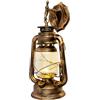 SENDERPICK Lampada da parete vintage, lampada da parete in vetro, stile industriale, paralume in vetro, lampada da parete per esterni (bronzo giallo)