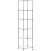 vidaXL Scaffale a 6 Livelli Scaffalatura Vetrina Portaoggetti con Ripiani Armadio Armadietto Libreria Trasparente 40x40x160 cm Vetro Temperato