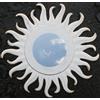 GURU SHOP Guru-Shop Specchio Piccolo Sole Bianco Antico, 33x33x1 cm, Specchio