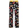 Recovered Kiss Band, pantaloni da salotto da uomo e adulti, con stampa musicale rock band all over, tessuto di cotone - pigiama casual per abbigliamento da notte, Nero , S